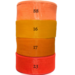 Fita Organza/Voal Sanding Laranja 16 (38mm) - 5 Metros - comprar online