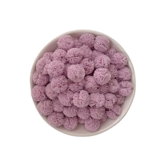 Aplique Pompom Malha Telinha Lilás Claro (1.5cm) - 10 unidades