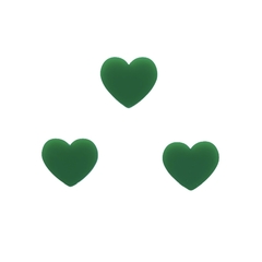 Aplique Coração Acrílico Verde (2cm)