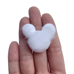 Aplique Mickey Pelinhos Pequeno Branco (3.5cm) - 2 unidades - comprar online