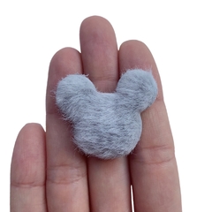 Aplique Mickey Pelinhos Pequeno Cinza (3.5cm) - 2 unidades - comprar online