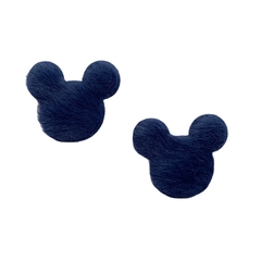 Aplique Mickey Pelinhos Pequeno Azul Marinho (3.5cm)