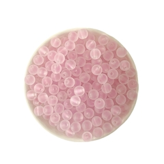 Miçanga Bolinha Translúcida Rosa Claro (8mm)