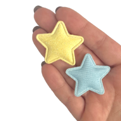 Aplique Estrela Glitter Fino Cores Mistas (3.8cm) - 4 unidades - comprar online