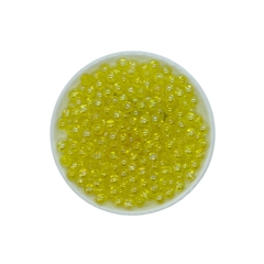 Miçanga Bolinha Translúcida Bola de Sabão Amarela (6mm)