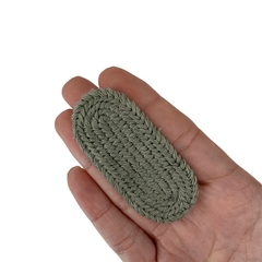 Aplique Para Tic Tac Croche Cinza (6.5x3cm) - 2 unidades - comprar online