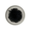 Aplique Pompom Pelinho Metade Preto (6cm)