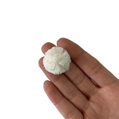 Pompom Malha Telinha Branco (2.5cm) - 5 unidades - comprar online