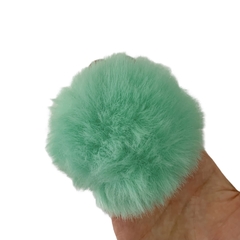 Pompom Pelinho Liso G Verde Bebê (7cm) - 2 unidades - comprar online