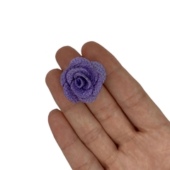 Aplique Flor Tecido Lilás (2.5cm) - 5 unidades - comprar online