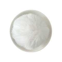 Pompom Pelinho Liso G Branco (7cm)