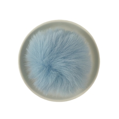 Pompom Pelinho Liso G Azul Bebê (7cm)