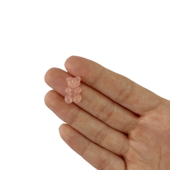Aplique Mini Ursinho Rosa Claro Transparente - 4 unidades - comprar online