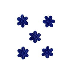 Aplique Florzinha Tecido Azul Royal