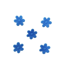 Aplique Florzinha Tecido Azul Turquesa
