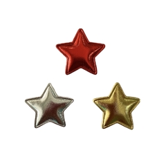 Aplique Estrela Metalizada Natalina (Mista)