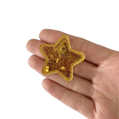 Aplique Estrela Acrílico com Estrelas Douradas - 2 unidades - comprar online