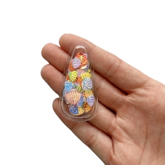 Aplique Plástico para Tic Tac com Conchas Coloridas - 2 unidades - comprar online