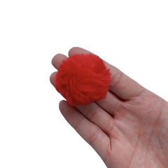 Pompom Pelinho Vermelho (4.5cm) - 2 unidades - comprar online
