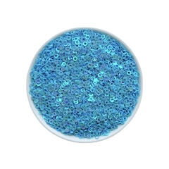 Aplique Confete Círculos Vazado Azul Claro (3mm)