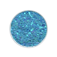 Aplique Confete Coelhinho Holográfico Azul Claro (4mm)