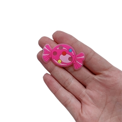 Aplique Balinha Rosa Com Transparência Emborrachada (4.5cm)