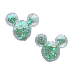 Aplique Minnie Plástico Com Estrela Verde