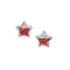 Aplique Estrela Plástico Pequena com Círculos Vazados Vermelho Melancia e Frutinhas 