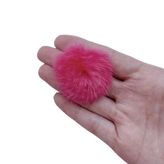 Aplique Pompom Pelinho Médio Metade Pink (4.5cm) 