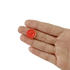 Aplique Smile Vermelho com Confete - 2 unidades - comprar online