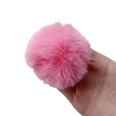 Pompom Pelinho Liso Rosa Chiclete (6cm) - 2 unidades - comprar online