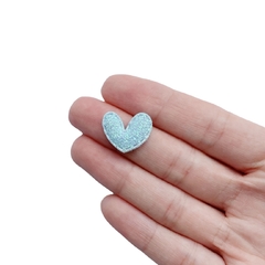Aplique Mini Coração Glitter Azul - 20 Unidades na internet