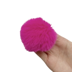 Pompom Pelinho Liso Pink (6cm) - 2 unidades - comprar online