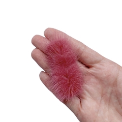 Aplique Pompom Pelinho Comprido (Metade) Rosa Antigo - 2 unidades - comprar online