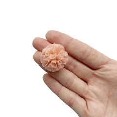 Pompom Malha Telinha Coral Claro (2.5cm) - 5 unidades - comprar online