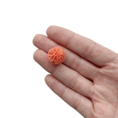 Pompom Malha Telinha Laranja (1.5cm) - 10 unidades - comprar online