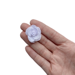 Aplique Flor de Tecido Branca (3cm) - 5 unidades - comprar online