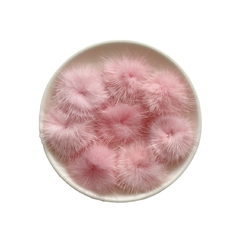 Pompom Pelinho Pequeno Metade Rosa Claro