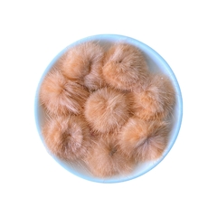 Aplique Pompom Pelinho Pequeno Metade Laranja Claro