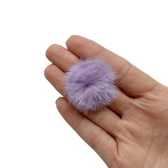 Aplique Pompom Pelinho Pequeno Metade Lilás (2.5cm) - 2 unidades - comprar online