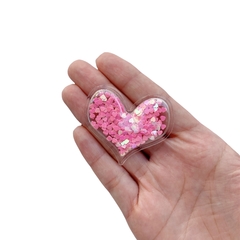 Aplique Coração Plástico com Corações Rosa (Modelo 3) - 2 unidades na internet