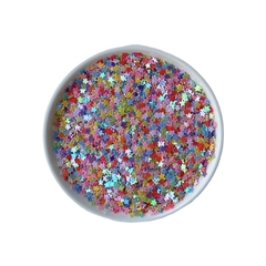 Aplique Confete Mini Estrela Colorida Holográfica