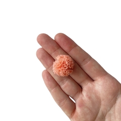 Pompom Malha Telinha Coral (2.5cm) - 5 unidades - comprar online