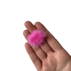 Pompom Pelinho Médio Metade Rosa Flour (2.5cm) - 2 unidades - comprar online