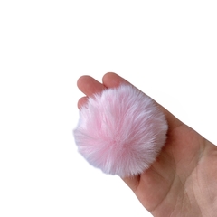 Pompom Pelinho Liso Rosa Bebê (6cm) - 2 unidades - comprar online