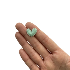 Aplique Mini Coração Glitter Verde Água - 20 unidades - comprar online