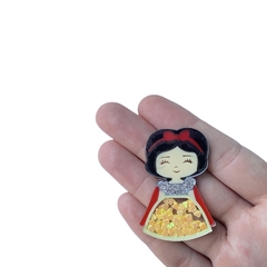 Aplique Princesa Branca de Neve Acrílico (5cm) - 2 unidades - ApliqueMe | Apliques incríveis para seu artesanato!