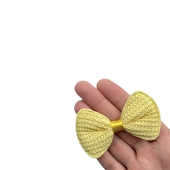 Aplique Lacinho Crochê Amarelo - 2 unidades - comprar online