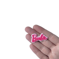 Aplique Palavra Barbie Dupla Rosa Neon e Branco Glitter Acrílico - 2 unidades - comprar online