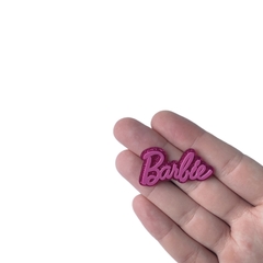 Aplique Palavra Barbie Dupla Pink e Pink Glitter Acrílico - 2 unidades - comprar online